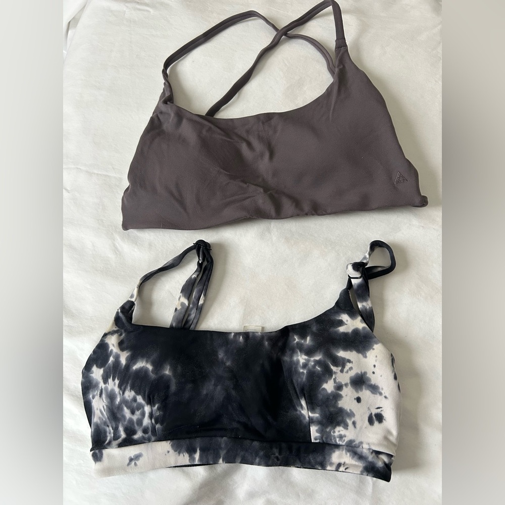 Vitality activewear Gray open back and Tie-Dye Sports Bras size small